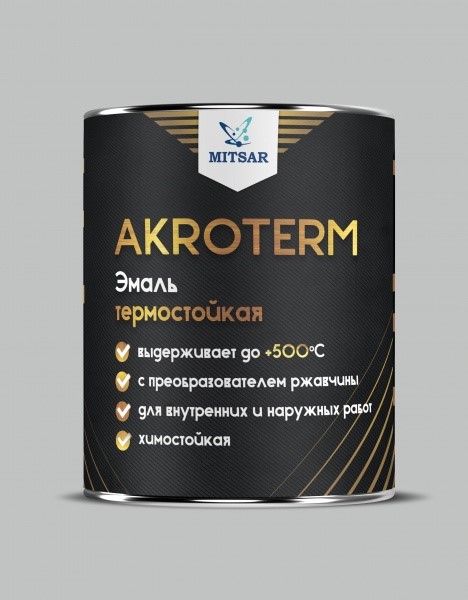 Akroterm (��������), /0,8 ��/, �����, ������ - ���������������� ������������ ����� ��� �������-������������ ������� ������� �� ������ ��������, ��������������� ��� ���������� ������������, �� +500��.